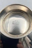 Volmer Bahner Sterling Silver Salt Jar with Blue Enamel and Spoon