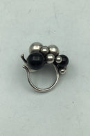 Georg Jensen Sterling Silver Onyx Moonlight Grape Ring（ジョージ ジェンセン スターリング シルバー オニキス ムーンライト グレープ リング