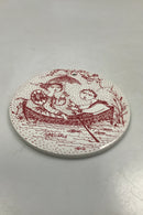 Bjørn Wiinblad: Red July plate from Nymølle - NOCTURNE