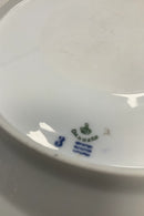 Royal Copenhagen Stel No 93 Hvid Halvblonde m. Blomster og Guldkant Rundt Servingsfad 35,2cm / 13.86 inch