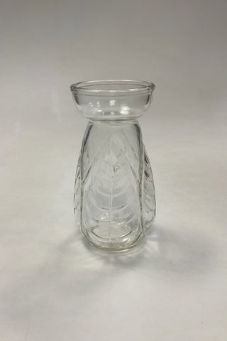 Clear Hyacinth glass with leaf decoration