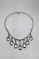 Hans Hansen Sterling Sølv Halskæde No 285 (Forgyldte dråber)