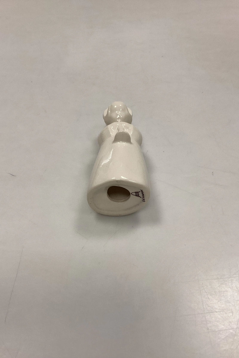 Aluminia Blanc de Chine Engel med horn Figur