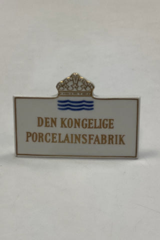 Royal Copenhagen Dealer Sign with gold
