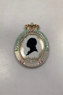 Royal Copenhagen Silhouette Flora Danica Royalty plate King Christian IX No RC-S1.
