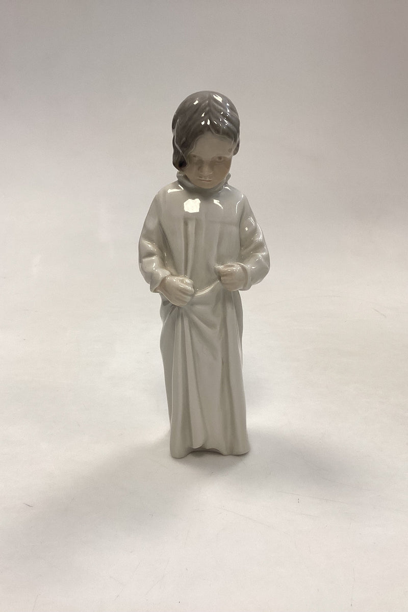 Royal Copenhagen Figur No. 408 - Godmorgen (Pige i natkjole)