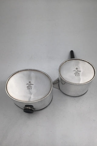 Hans Hansen Sterling Sølv Fløde/Sukker Sæt No 527 KGH (1966)