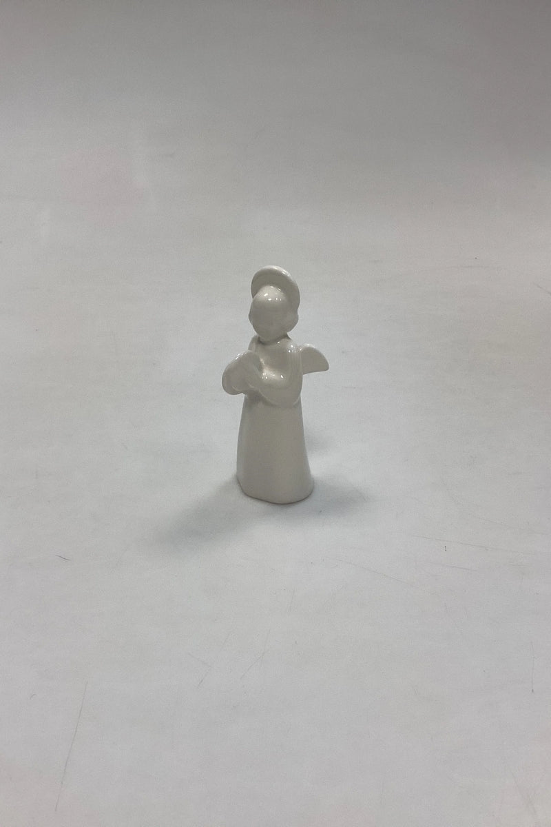 Royal Copenhagen Blanc de Chine figur Engel med bækkener