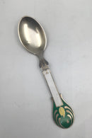 Grann &amp; Laglye Sterling Silver Enamel Christmas Spoon 1953