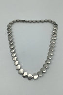 Hans Hansen Sterling Sølv Hjerte-Halskæde