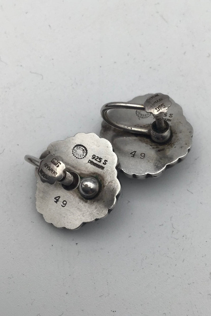 Georg Jensen Sterling Sølv Øreringe med skruer No 49