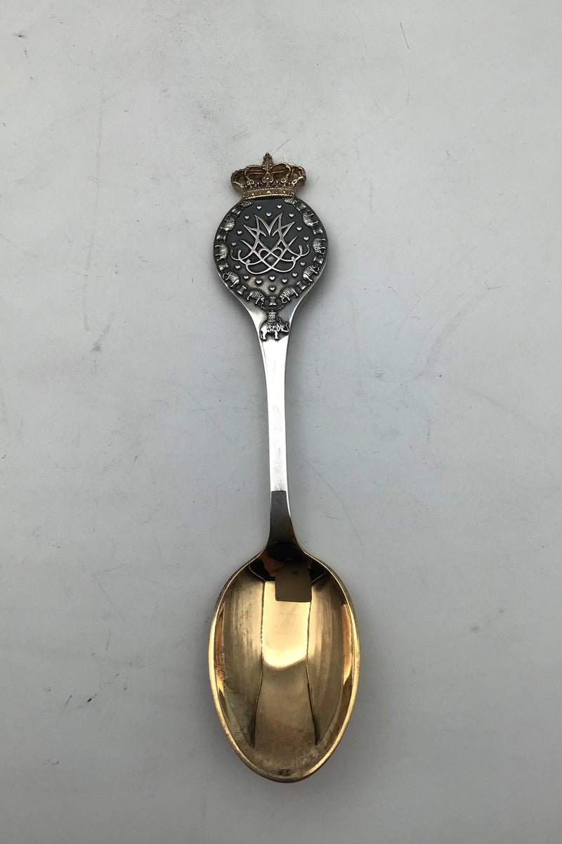 P Hertz Mindeske I Forgyldt Sterling Sølv fra 1992