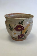 Vallauris Clay flower pot / Vase with flower decoration