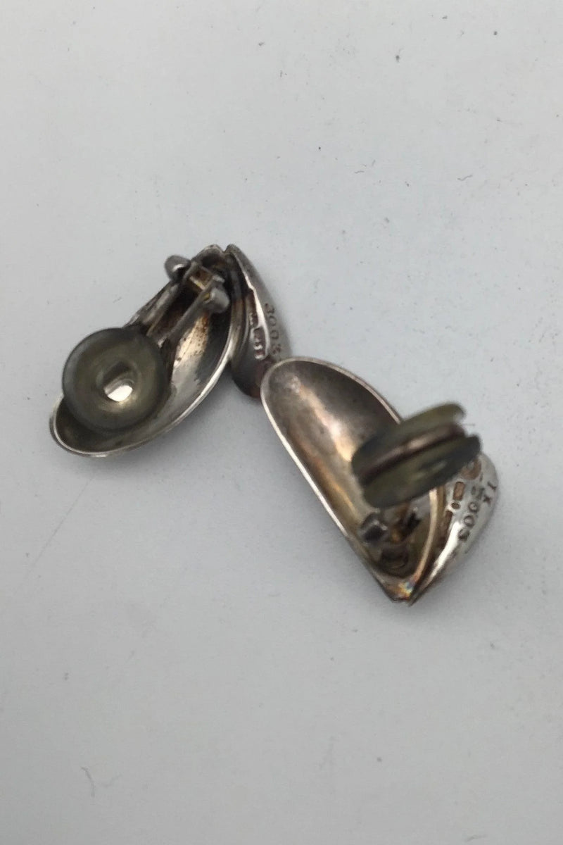 Georg Jensen Sterling Sølv Øreclips 2003 Isabell Kristensen