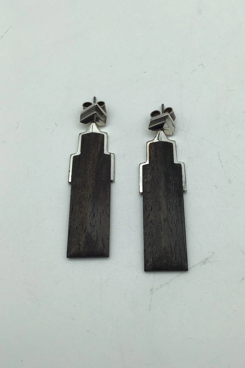 Lapponia Sterling Sølv Ibenholt Ørestikker Björn Weckström