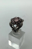 Georg Jensen Sterling Sølv Ring No. 10 Moonlight Blossom Rosa Quartz.