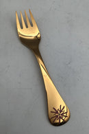 Georg Jensen Årsgaffel 1988 Forgyldt Sterling Sølv med emalje
