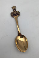 P. Hertz Gold-plated Sterling Silver Memorial Spoon Government Jubilee 1997
