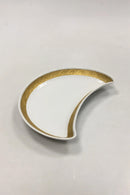 Royal Copenhagen Gold Fächer Halbmond Schale Nr. 11551