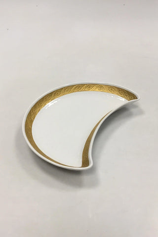 Royal Copenhagen Gold Fächer Halbmond Schale Nr. 11551