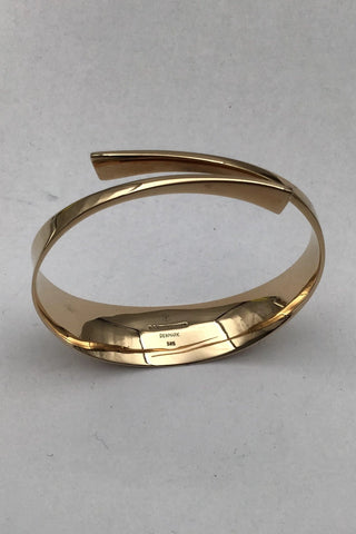 Gebogener Gabrielsen 14K Gold Moderner Armreif