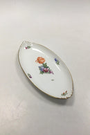 Royal Copenhagen Saxon Flower Light Bee Cell Oval Dish No 493/9029 