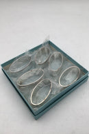 W & S Sørensen Silber Doppelt geriffeltes Serviettenring-Set (6)