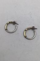 Georg Jensen / Hans Hansen Sterling Silber / Gold Ohrringe