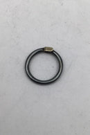 Hans Hansen Oxideret Sterling Sølv m Guld Ring