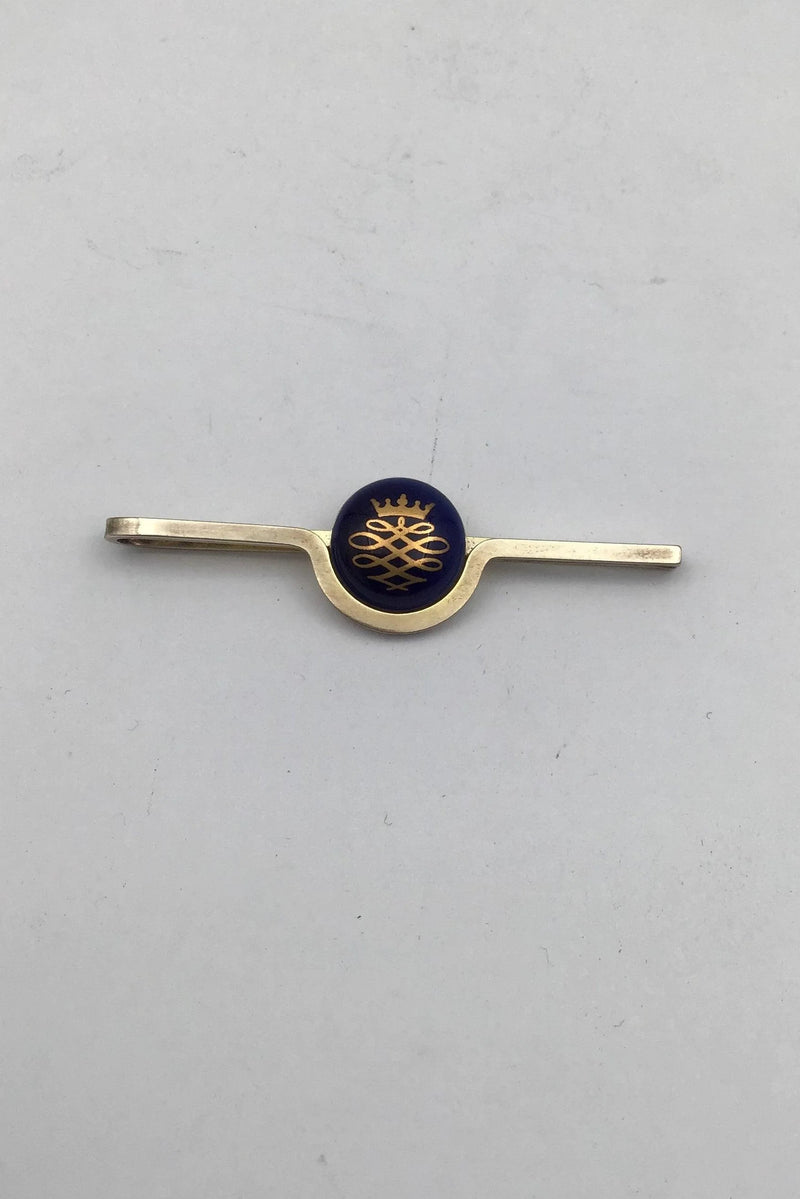 Georg Jensen / Royal Copenhagen Forgyldt Sterling Sølv / Porcelæn Slipsenål