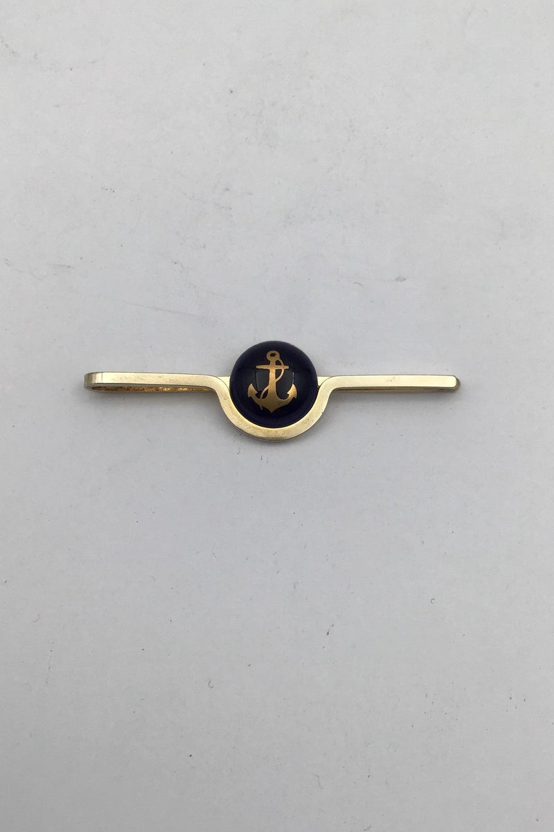 Georg Jensen / Royal Copenhagen Forgyldt Sterling Sølv / Porcelæn Slipsenål