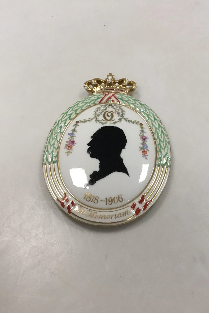 Royal Copenhagen Silhouette Flora Danica Royalty platte Kong Christian IX No RC-S1