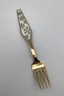 Sorenco Christmas fork 1967 of gold-plated sterling silver with enamel.