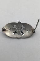 Georg Jensen Sterling Sølv Broche No. 156 Grøn Agat