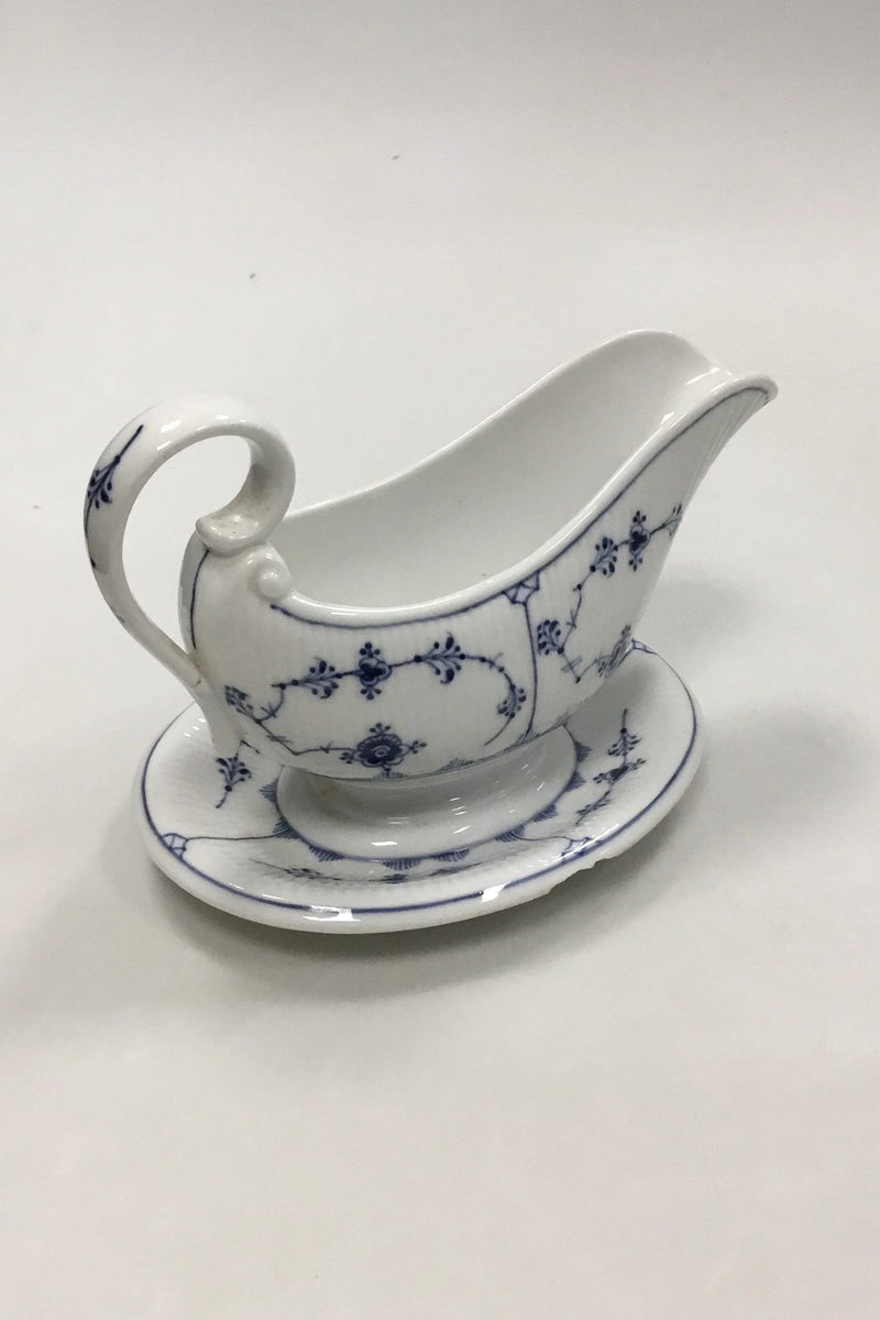 Royal Copenhagen Musselmalet Riflet Saucekande med Underskål No 200