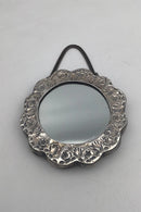Sølv Taskespejl med kæde