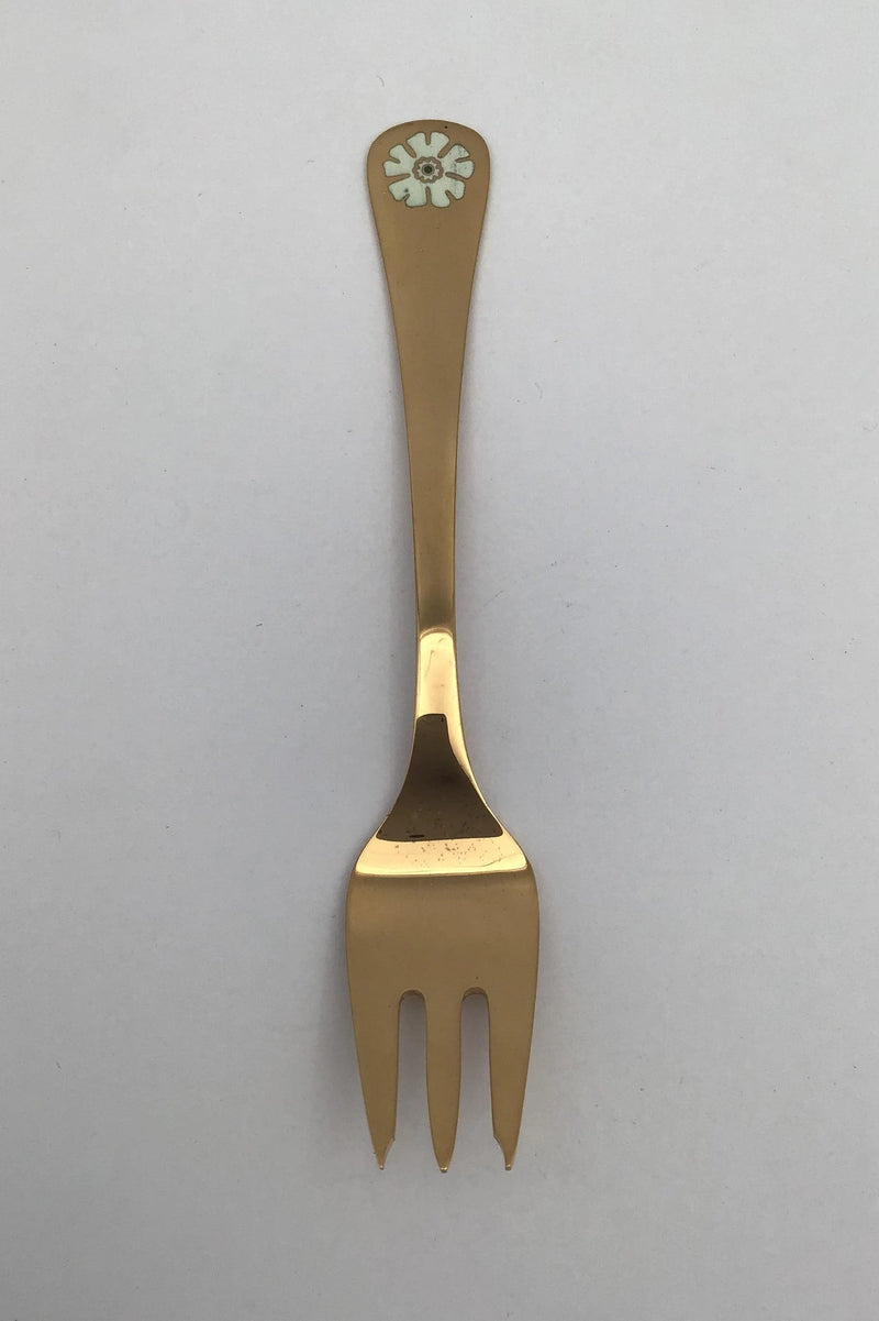 Georg Jensen Annual Fork 1981 Gold-plated Sterling Silver with enamel.