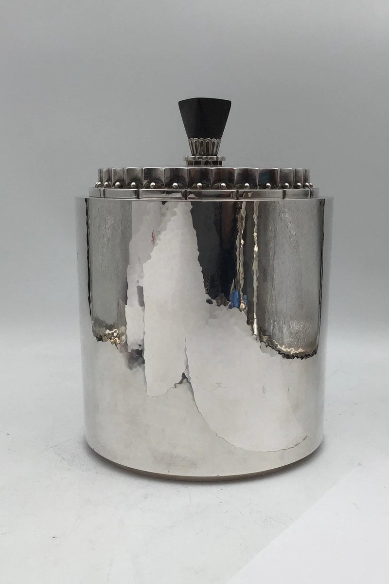 Georg Jensen Sterling Sølv Stor Kiksespand / Lågdåse No. 530