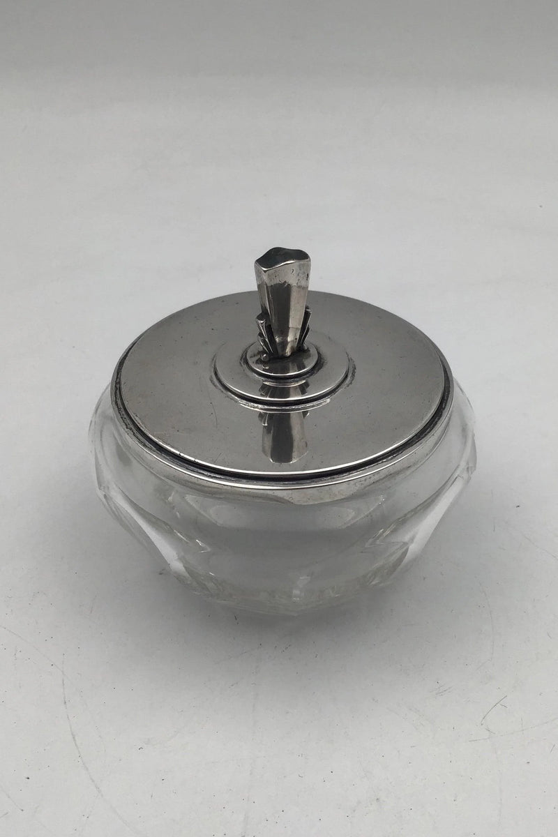 Georg Jensen Sterling Silver Lid and Baccarat Crystal Confiture Glass No. 134C