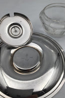 Georg Jensen Sterling Sølvlåg og Baccarat Krystal Confiture Glas samt underfad No. 600A