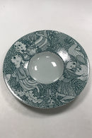 Bjørn Wiinblad for Nymølle round dish with green decoration Dec 84 (3130-84)