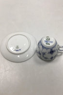 Royal Copenhagen Musselmalet Riflet Mokkakop og underkop No 298