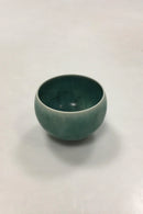 Saxbo Eva Stæhr Nielsen Lille Stentøjsskål med flot grøn glasur No 38