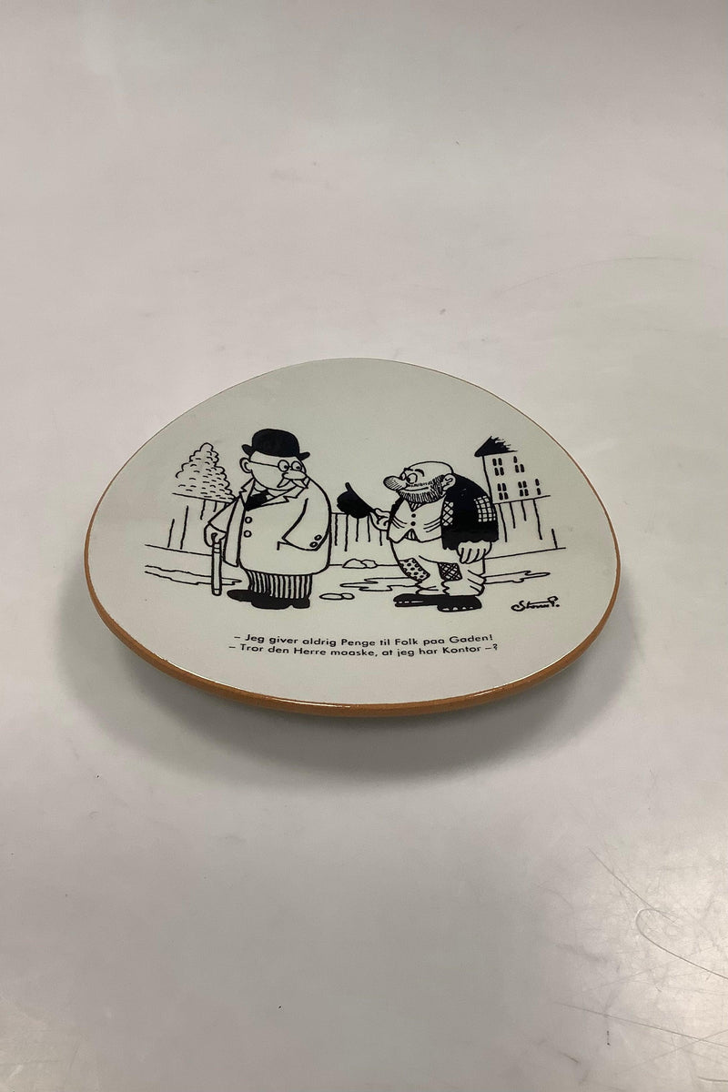 Knabstrup Platte med Storm P. Motiv og Vers