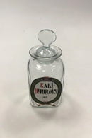 Holmegaard Apotekerflasken, krukke med tekst KALI HYDROIOD fra 1978