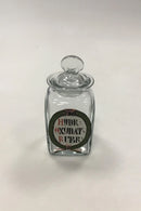 Holmegaard Apotekerflasken, krukke med tekst HYDR OXYDAT RUBR fra 1978