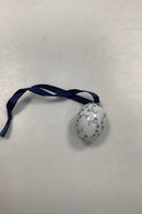 Royal Copenhagen Blue Fluted Plain Easter egg with ribbon