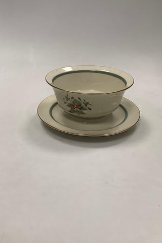 Royal Copenhagen Fensmark Gravy Bowl with Attached Saucer No. 9580