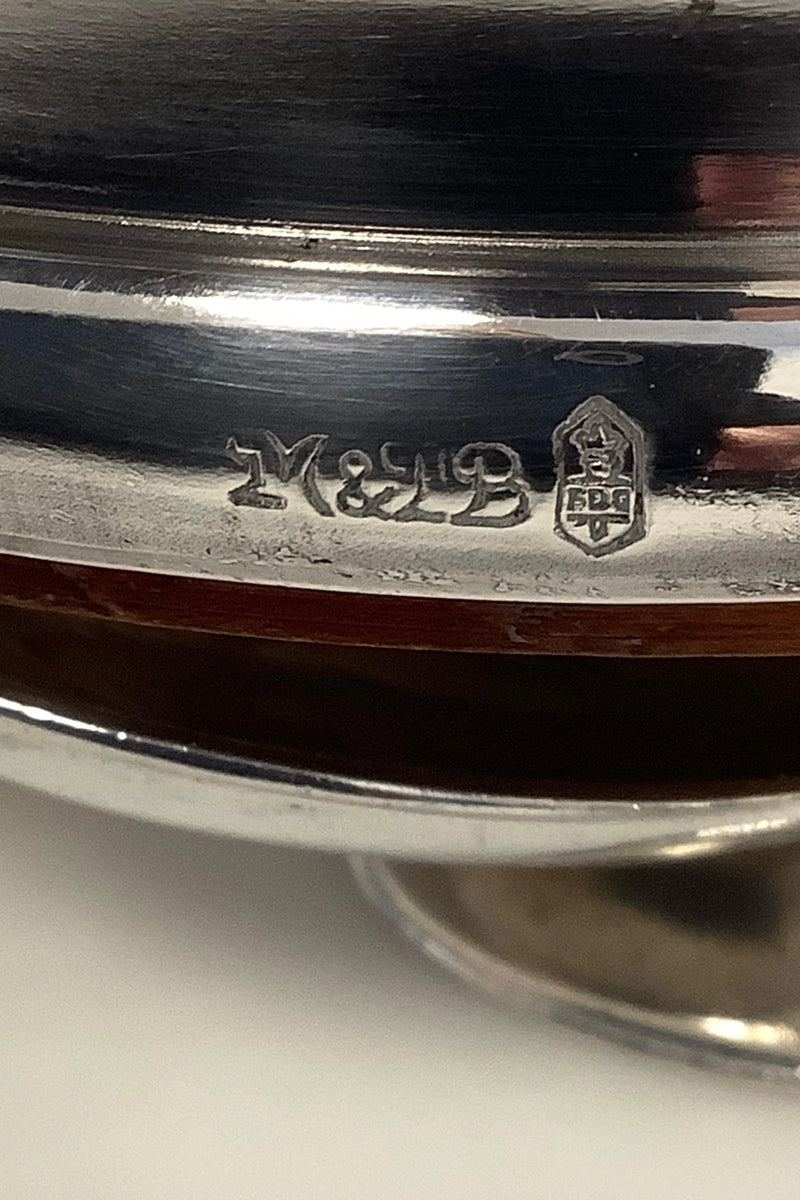 Sølvplet / Træ Flaske Bakke