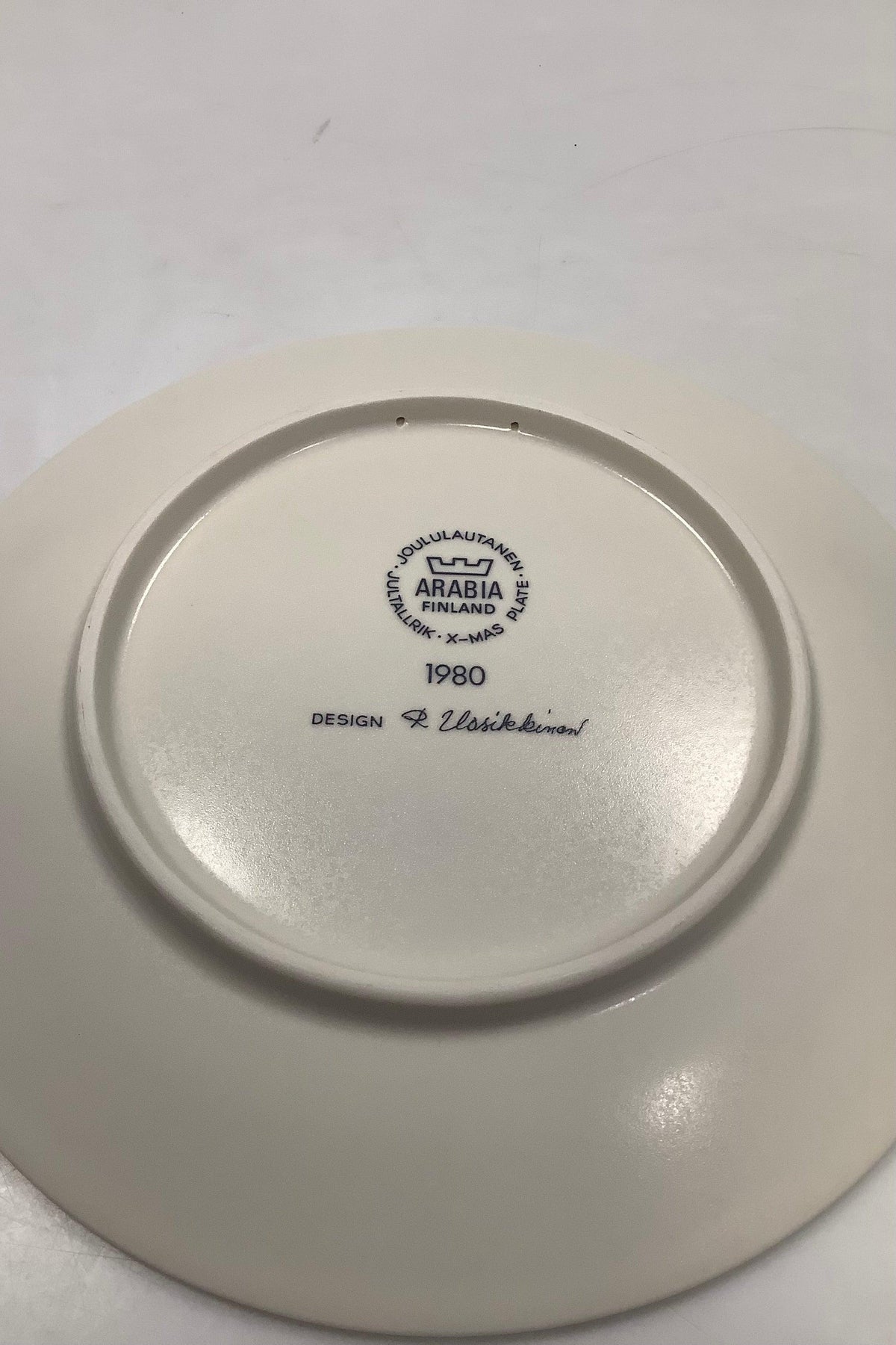 アラビア フィンランド クリスマス・プレート 1980年 デザイン：ライヤ